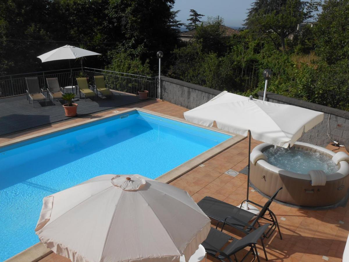 Al Villino Sunshine In Villa Con Piscina Ed Idromassaggio SantʼAlfio Kültér fotó